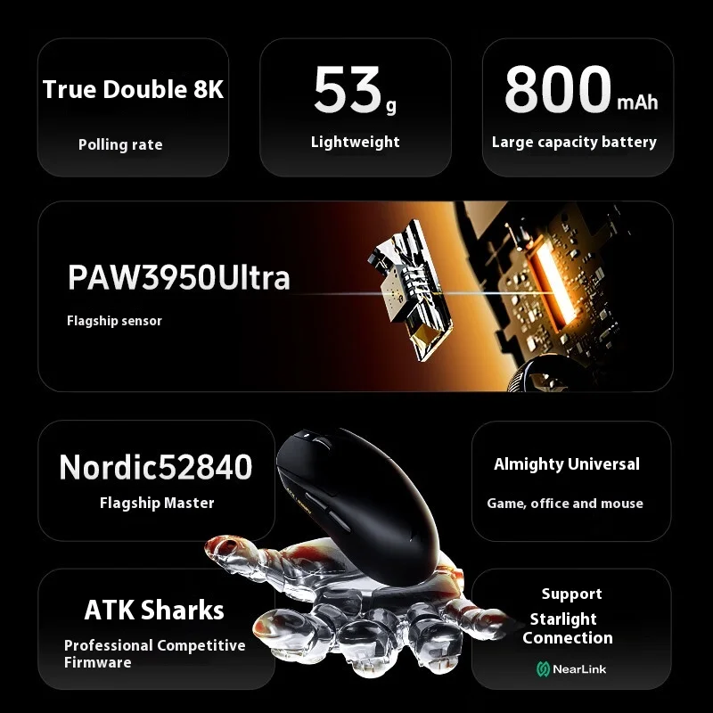 Беспроводная игровая мышь ATK  – обзор и цена Gaming Hand Accessories
