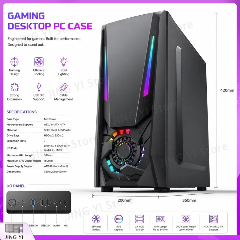 Корпус для игрового ПК ATX с з – обзор и цена Gaming Hardware And Accessories