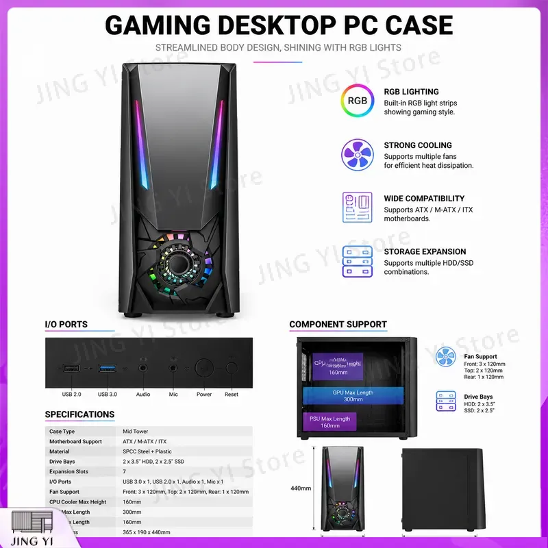 Корпус для игрового ПК ATX с з – обзор и цена Gaming Hardware And Accessories