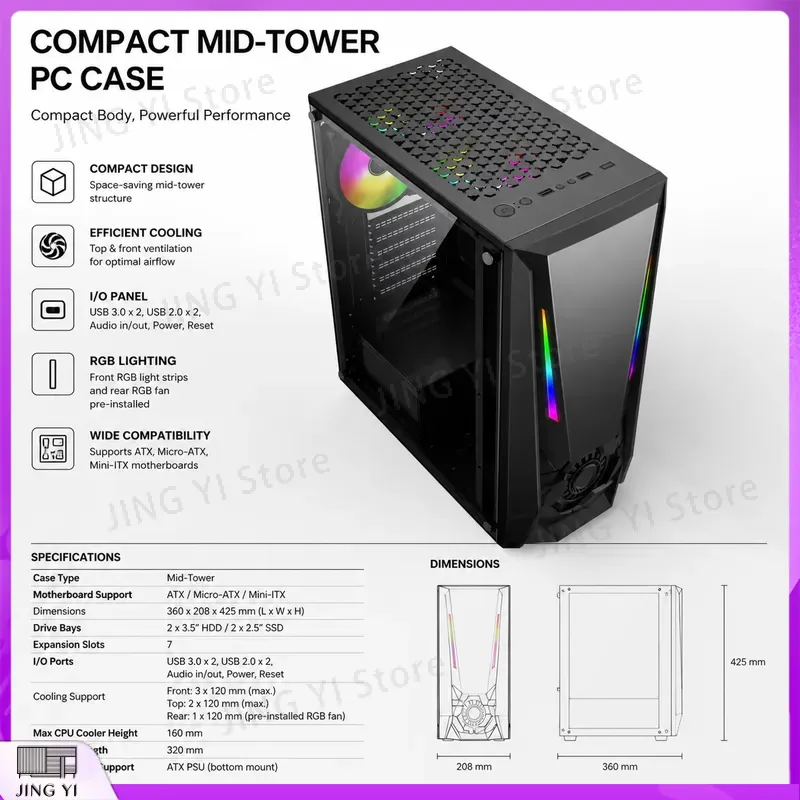Корпус для игрового ПК ATX с з – обзор и цена Gaming Hardware And Accessories