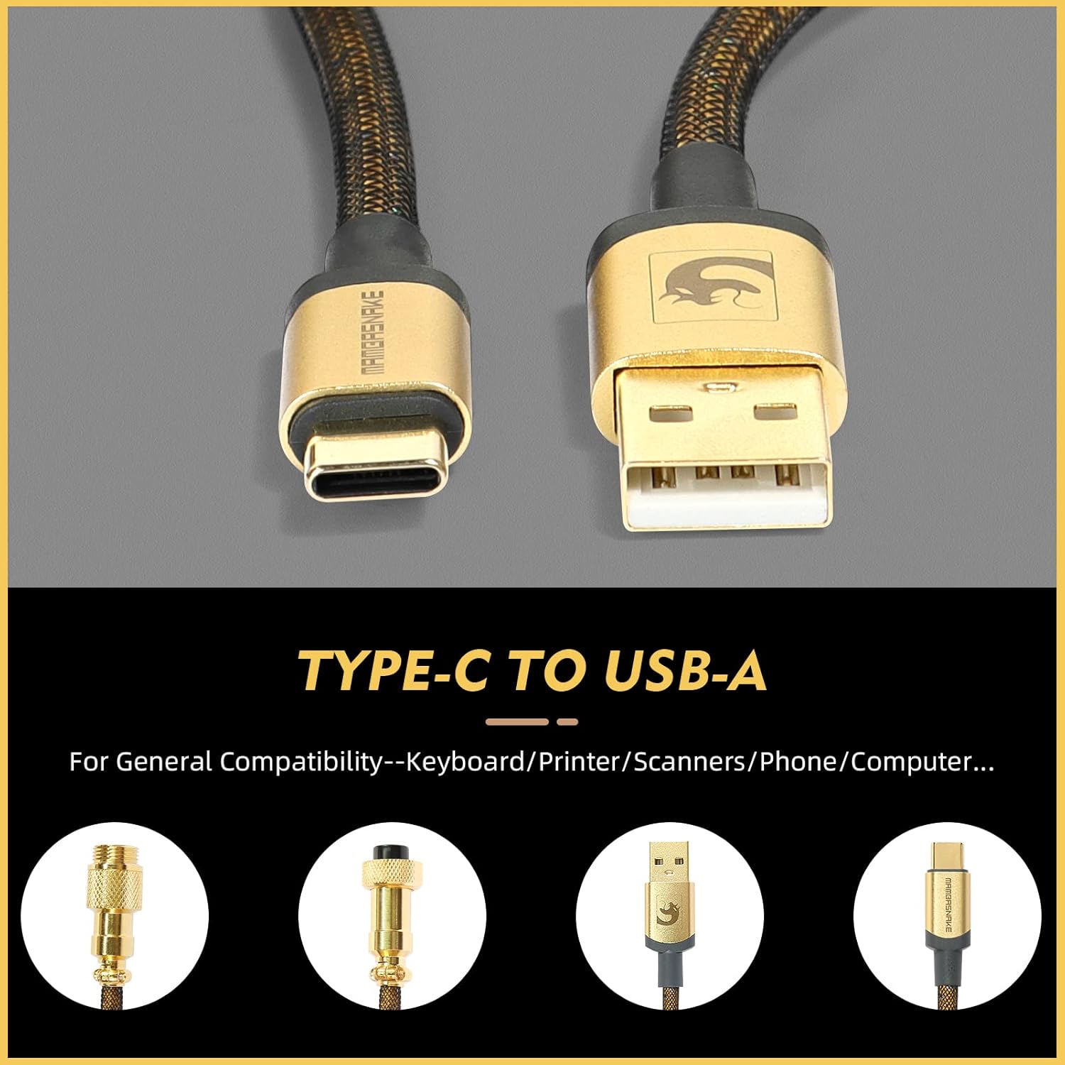 ATTACK SHARK * MAMBASNAKE C03  – обзор и цена Sleeved Cable Kit