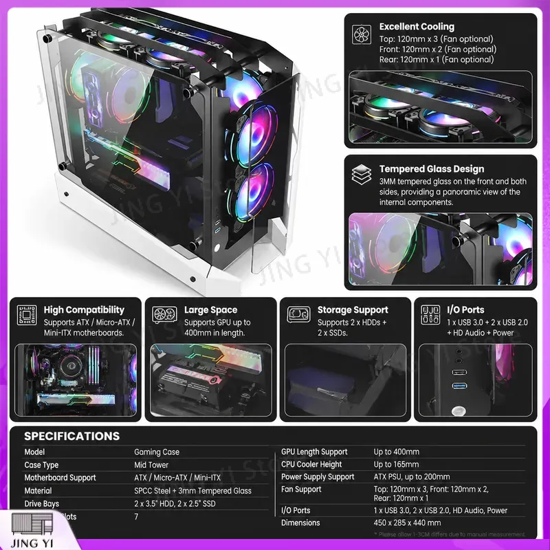 Корпус для игрового ПК mATX, к – обзор и цена Gaming Hardware And Accessories