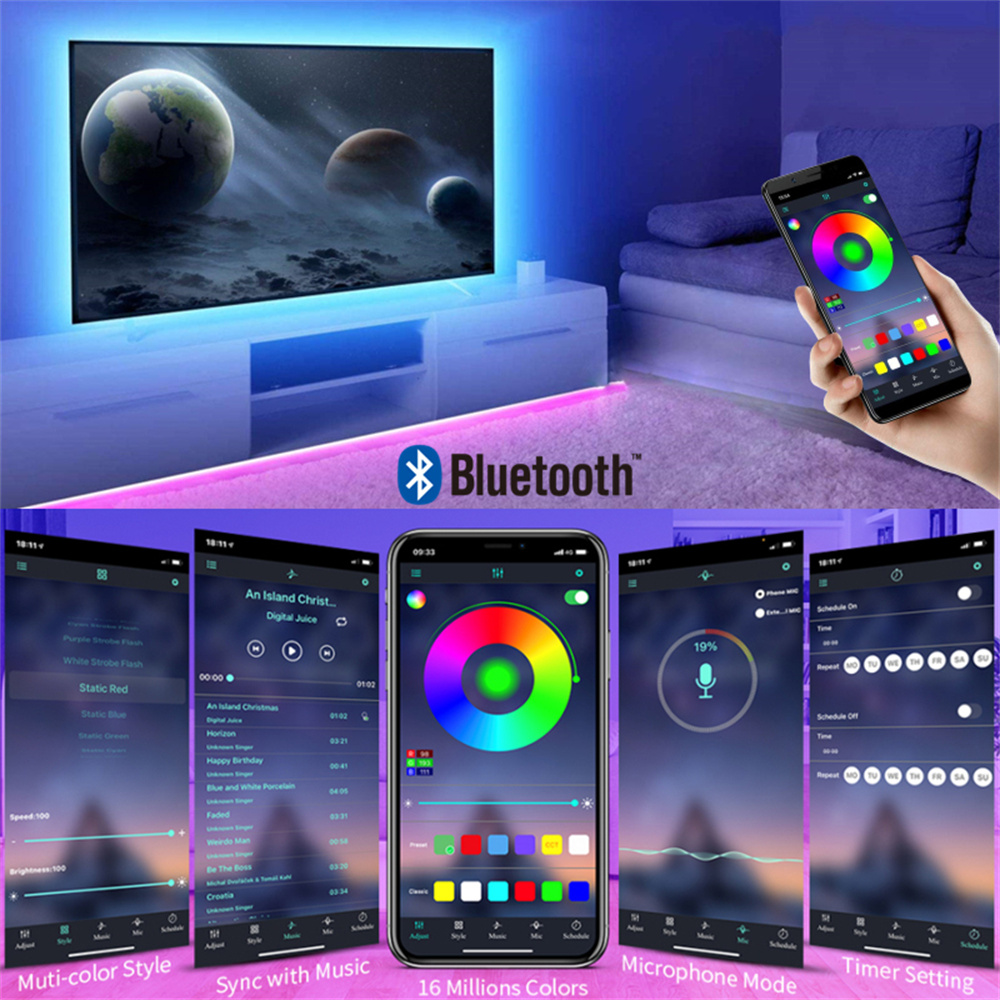 Светодиодная лента RGB 5050 с  – обзор и цена Gaming Accessories Bedroom
